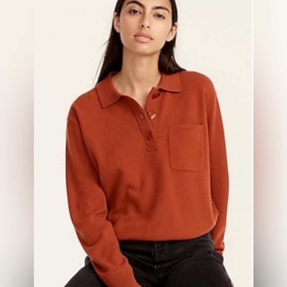 NWT Jcrew Cashmere Collard Sweater with Pocket